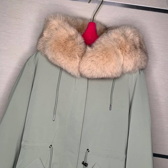 NEW MR& MRS style rabbit and fox fur parker coat - Picture 4 of 14